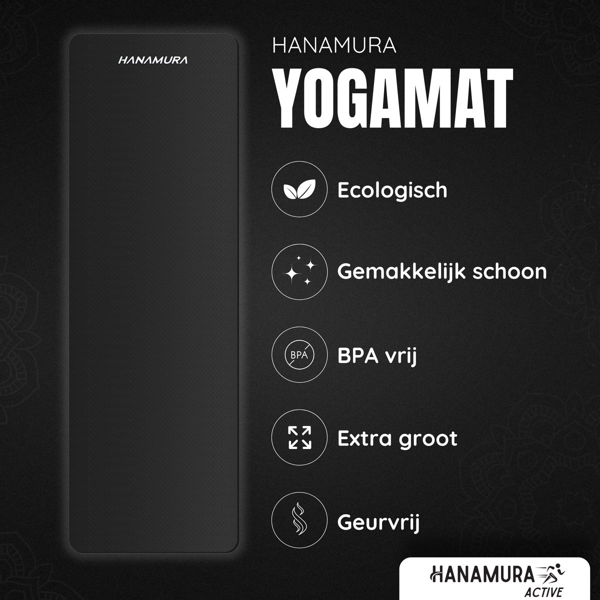 Hanamura Yoga Mat 8mm TPE thumbnail 3
