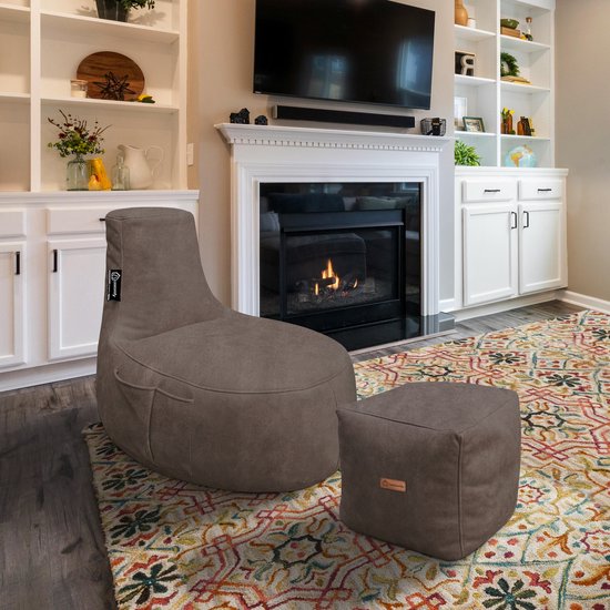 Casacomfy ModiBox – Pouf Carré – Infusion à Froid – Repose-pieds – Aspect Cuir