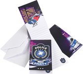 8 Invitations & Envelopes Police