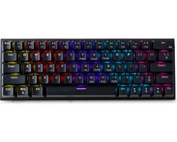 getcetera 60% Mechanisch Gaming Toetsenbord - Red Switches - RGB - QWERTY - USB-C Bedraad - Compact Zwart