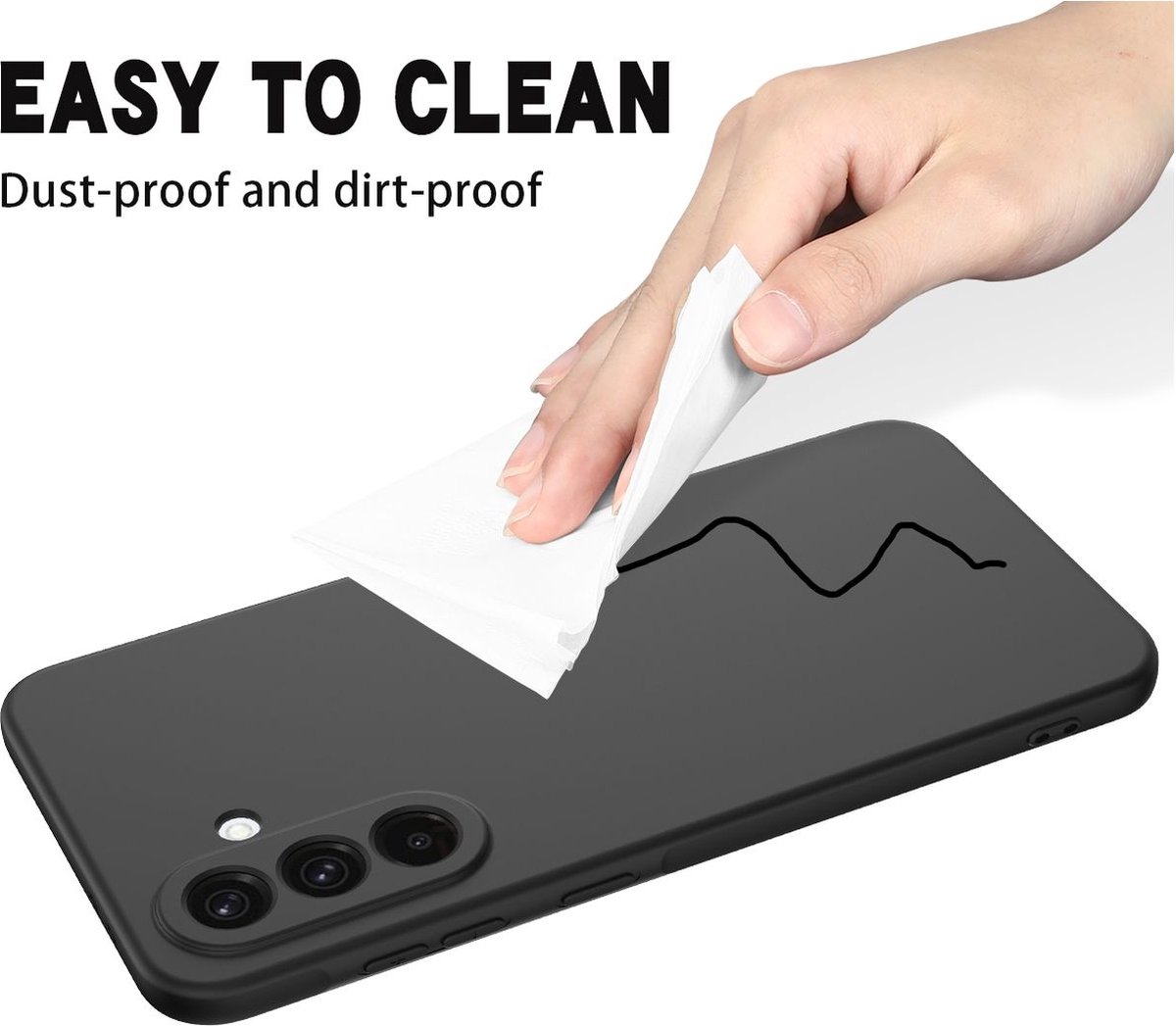 Mobigear Hoesje geschikt voor Samsung Galaxy A56 Siliconen Telefoonhoesje | Mobigear Rubber Touch Backcover | Galaxy A56 Case | Back Cover - Zwart
