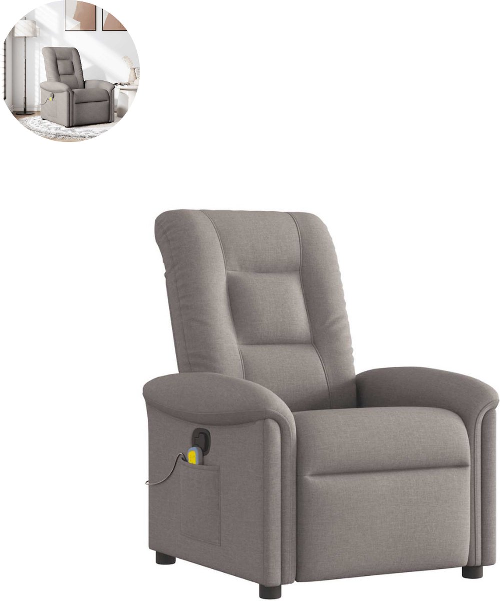 GranMaison Massagestoel Elektrisch Taupe 1 Persoon