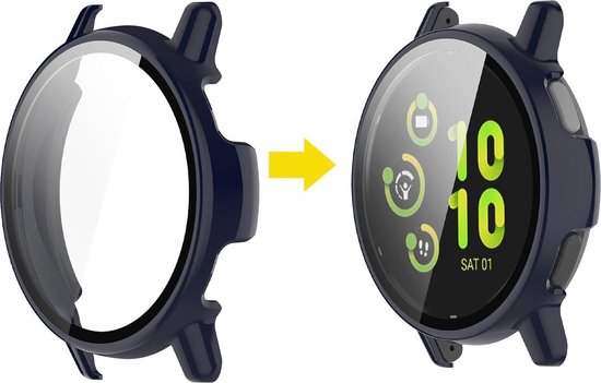 Watch case screenprotector - hoesje - geschikt voor Garmin Vivoactive 5 - donkerblauw