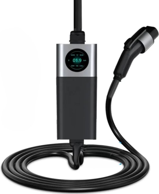 BlackCharge® ThunderCord 3kW - Slimme EV Laadkabel | Type 2 | Schuko ...