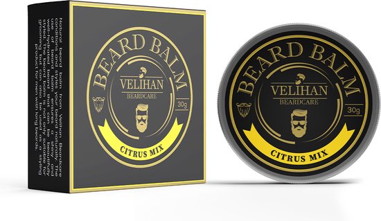 Velihan Beardcare - Baardbalsem Citrus Mix 30g - Baard wax - Baard styling crème - Baardverzorging - Baard balsem - Baard balsem korte en lange Baard - Baardverzorging mannen