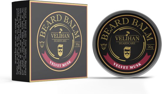 Velihan Beardcare - Baardbalsem Velvet Musk 30g - Baard wax - Baard styling crème - Baardverzorging - Baard balsem - Baard balsem korte en lange Baard - Baardverzorging mannen