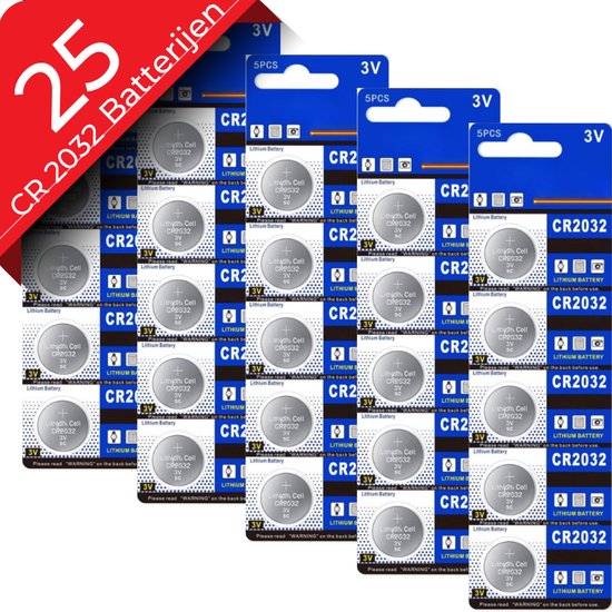 Maxenza - Knoopcel Batterijen - CR2032 - 25 Stuks