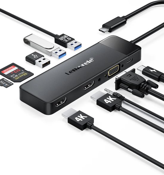 Lemorele TC94 10-in-1 USB-C Docking Station