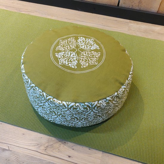 Om Namaste Meditatiekussen Design Groen XL - Groen en Wit van Merkloos — afbeelding 2