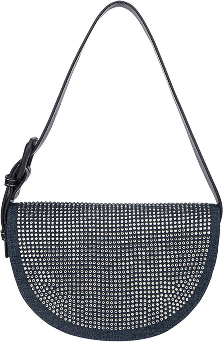 Hvisk Nomi Denim Embellished Schoudertassen Dames - Blauw - Maat ONESIZE