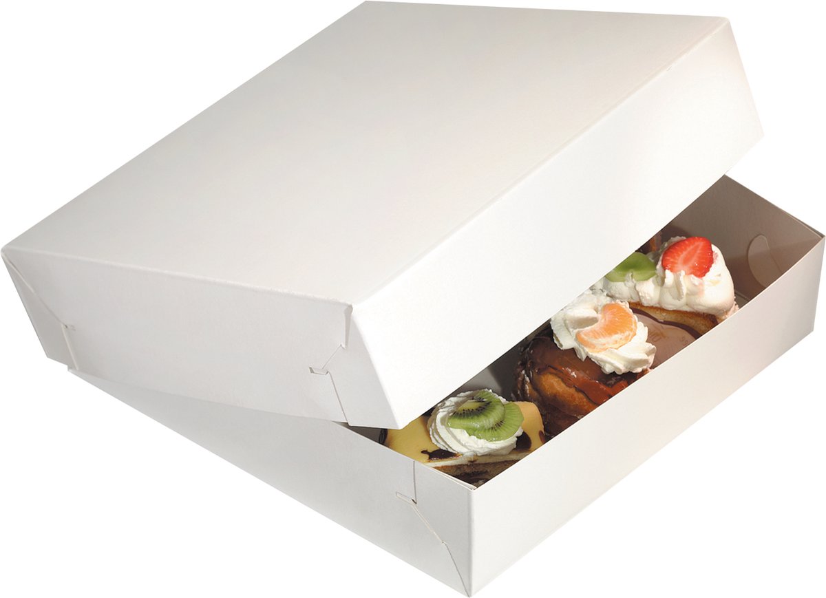 Zwanenhals/ verzenddoos | karton | 40x40x8cm | duplex | wit | 50 stuks