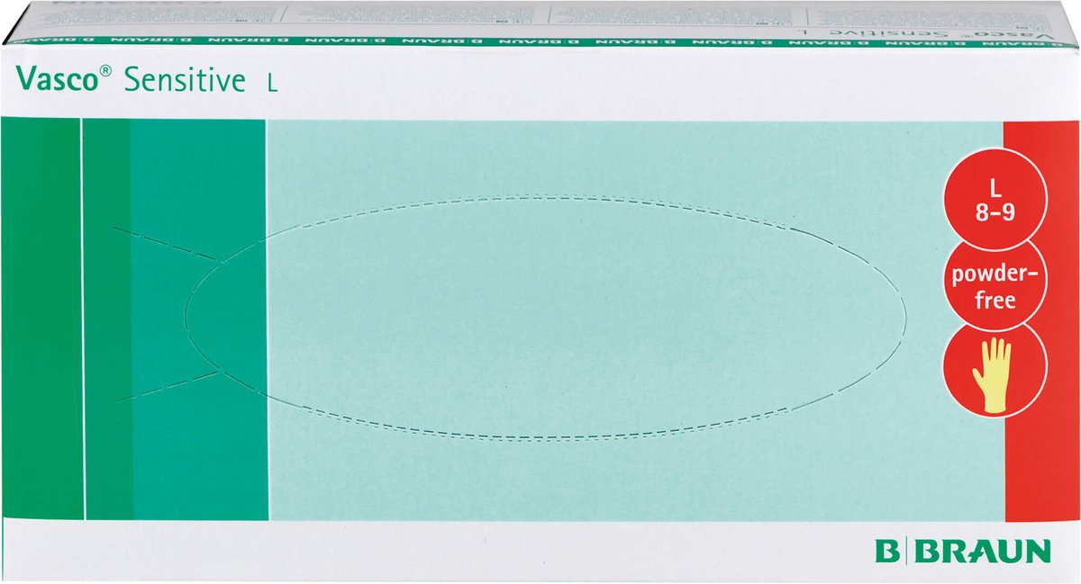 Goedkoopste Vasco® Sensitive latex handschoenen poedervrij - L