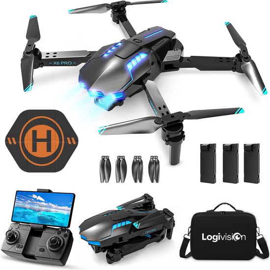 Drone Met Camera En GPS - 1080p Mini Camera - Voor Buiten En Binnen Inclusief Opbergtas En 2 Accu