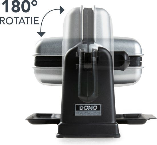 DOMO DO9272W Roterend Wafelijzer - 1400W - 2 klassieke Belgische Wafels (4x7) - Anti-aanbaklaag - 180° Rotatie — afbeelding 3