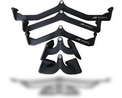 AJ-Sports Pulley accessoire set - 5 Grips - Multi Grip Attachment Set - Trainingsgrepen set - Roeigrepen - Lat pulley - Lat pulldown - Lat Booster Handles -Bodybuilding - Fitness reep – kabelstation - krachtstation – Fitness - Krachttraining