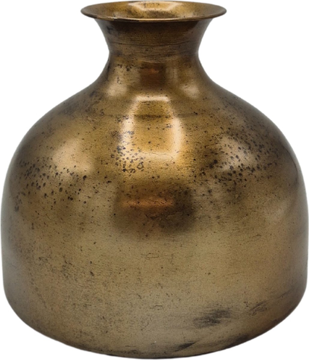 Deco4yourhome® - Vaas - Vase - Moon - Bloemenvaas - Antiek Goud - Gold - Metaal