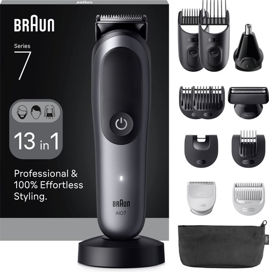 Braun All-in-One Series 7 AIO7560 Style Kit – Baardtrimmer, Tondeuse, Gezichtstrimmer en Lichaamstrimmer in 1