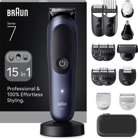 Braun All-in-One Series 7 AIO7580 Style Kit – Baardtrimmer, Tondeuse, Gezichtstrimmer en Lichaamstrimmer in 1