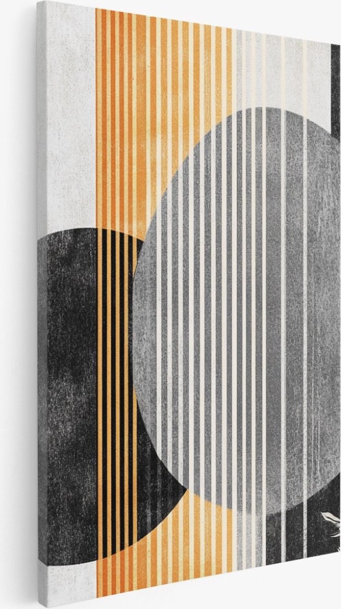 Saammp Canvas Schilderij - Vormen - Cirkels- Abstract - 30x45 - Foto op canvas - Wanddecoratie - Muurdecoratie Woonkamer - Slaapkamer decoratie - Canvas Print Multicolor