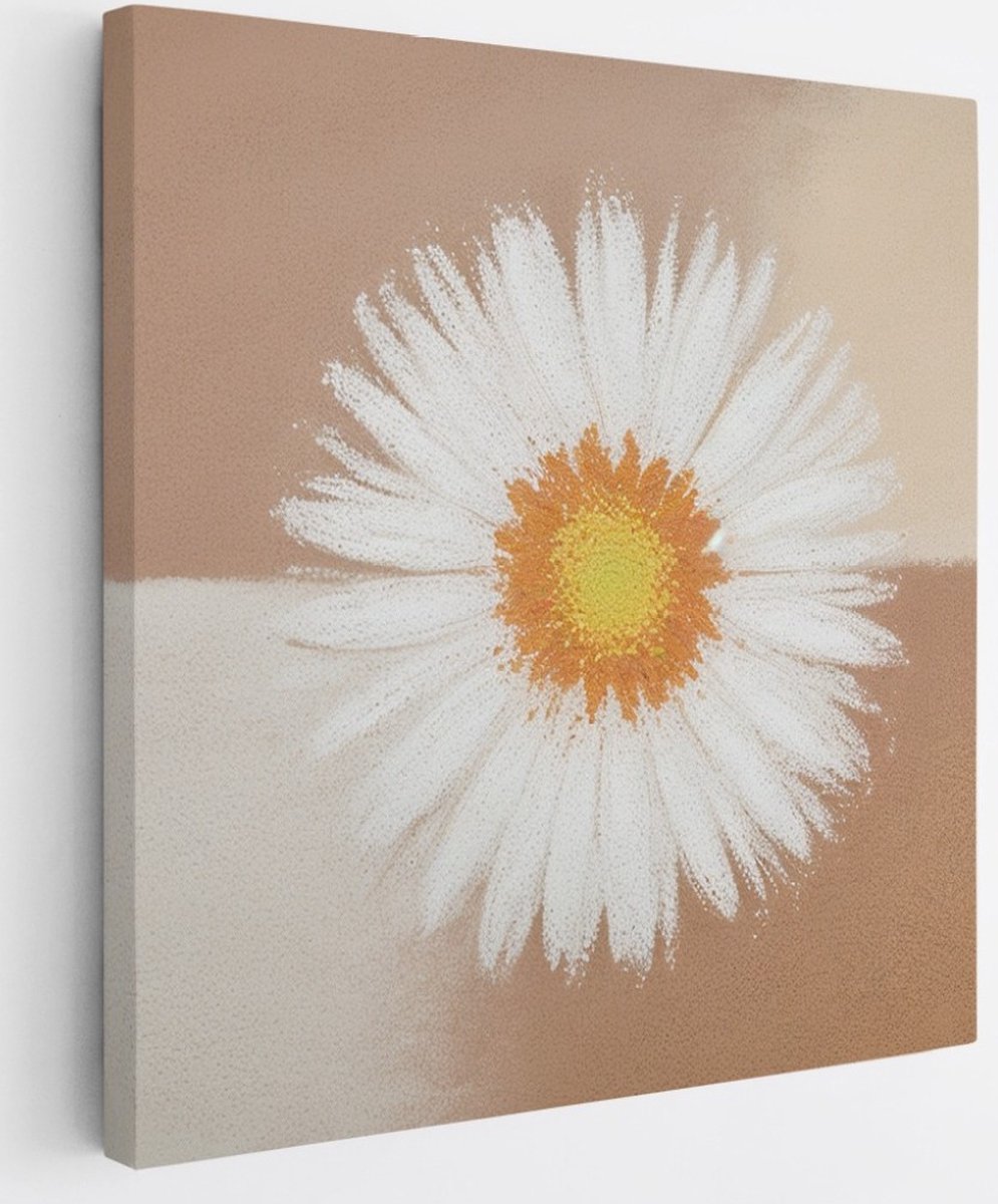 Saammp Canvas Schilderij - Paardebloem - Abstract - 40x40 - Foto op canvas - Wanddecoratie - Muurdecoratie Woonkamer - Slaapkamer decoratie - Canvas Print Multicolor