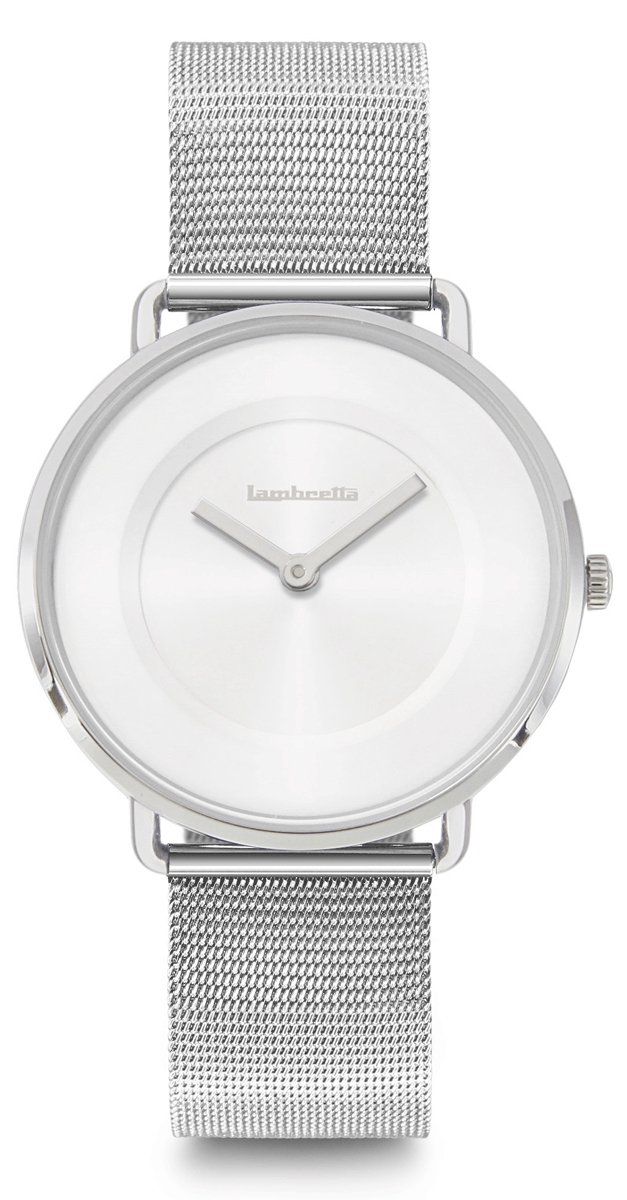 Lambretta Mia 34 Mesh Silver White Silver Dameshorloge Designhorloge - 34mm