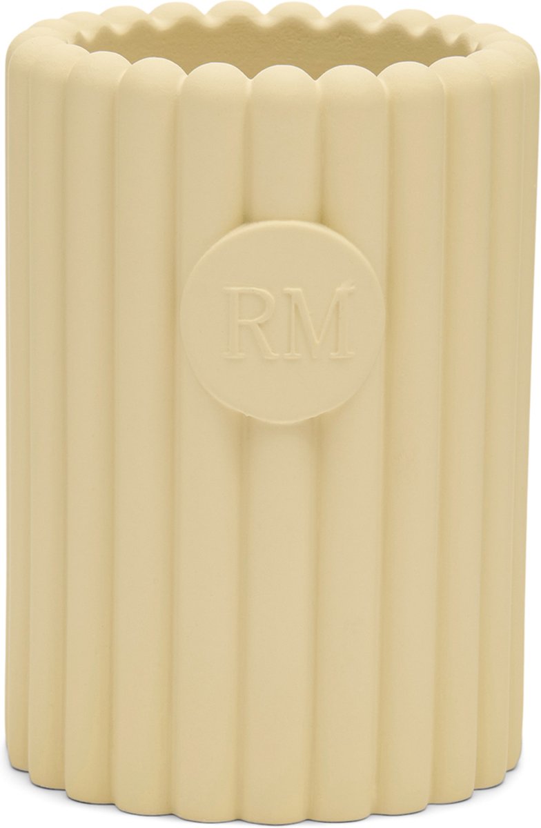 Riviera Maison Tandenborstelhouder Beige - Elegance Tandenborstel beker - Hars - (ØxH) 8x11.5