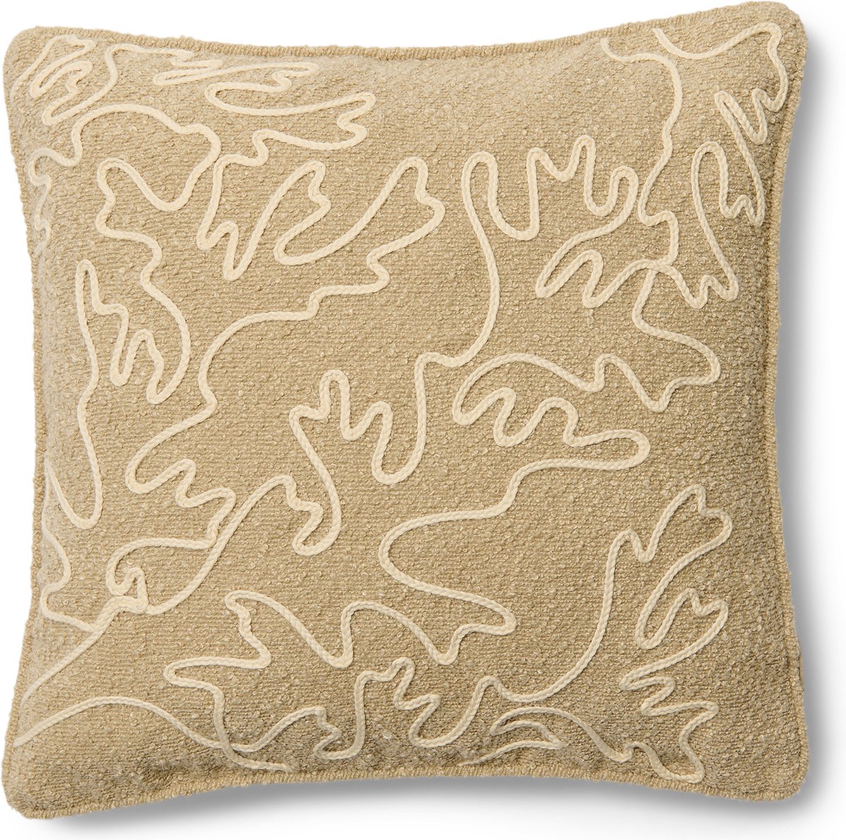 Riviera Maison Kussenhoes vierkant Beige - Coral Sierkussen 50x50, Sierkussenhoes - Polyester