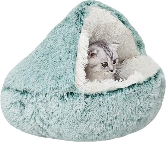 Huisdier kalmerend bed, warm zacht pluche donut hond kattennest kussen met gezellige spons antislip bodem voor middelgrote grote huisdieren verbeteren slapen, wasbaar in de machine