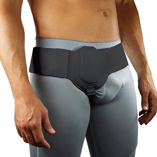 Foto: Ocreon liesbreukband verstelbare hernia band brace voor pijnbestrijding zwart
