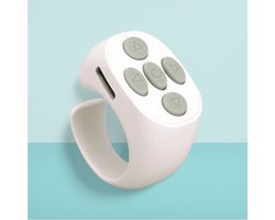 Bluetooth Ring - Slimme Bediening voor je Smartphone - TikTok YouTube Camera Snapchat - iPhone & Android & iPad - Wit - Scroller en Afstandsbediening voor Smartphone en Tablet