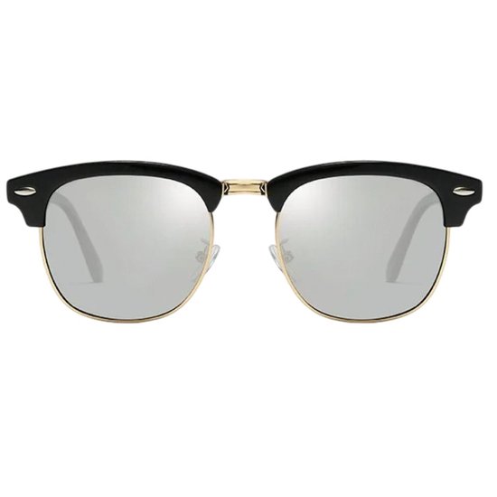 Fako Sunglasses® - Club Style Zonnebril - Polariserend - Dames - Heren - Zwart/Goud - Zilver van Fako Sunglasses® — afbeelding 2