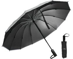 VDM Home Products Stormparaplu - Zwart - Opvouwbare Paraplu - Windproof en Automatisch - Ø 103 cm - Windproof tot 110km p/u - Grote Paraplu