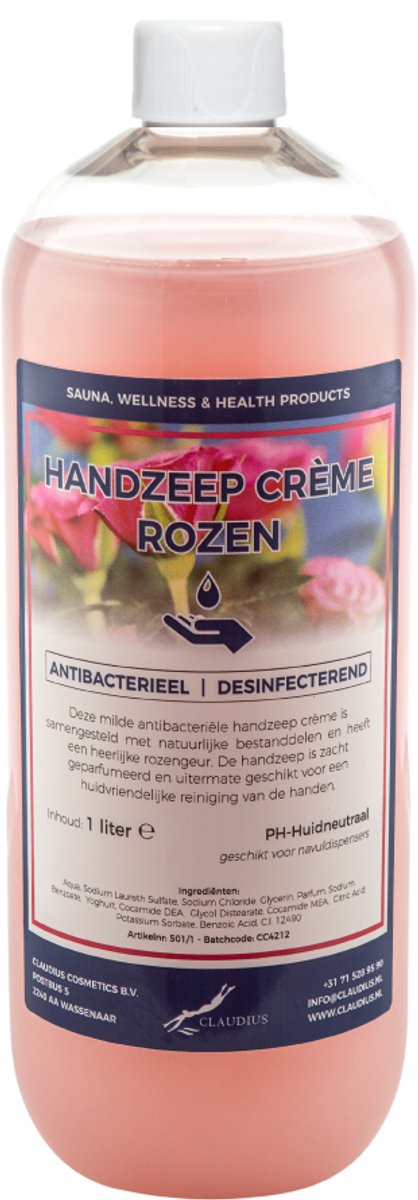 Handzeep Creme Rozen 1 liter