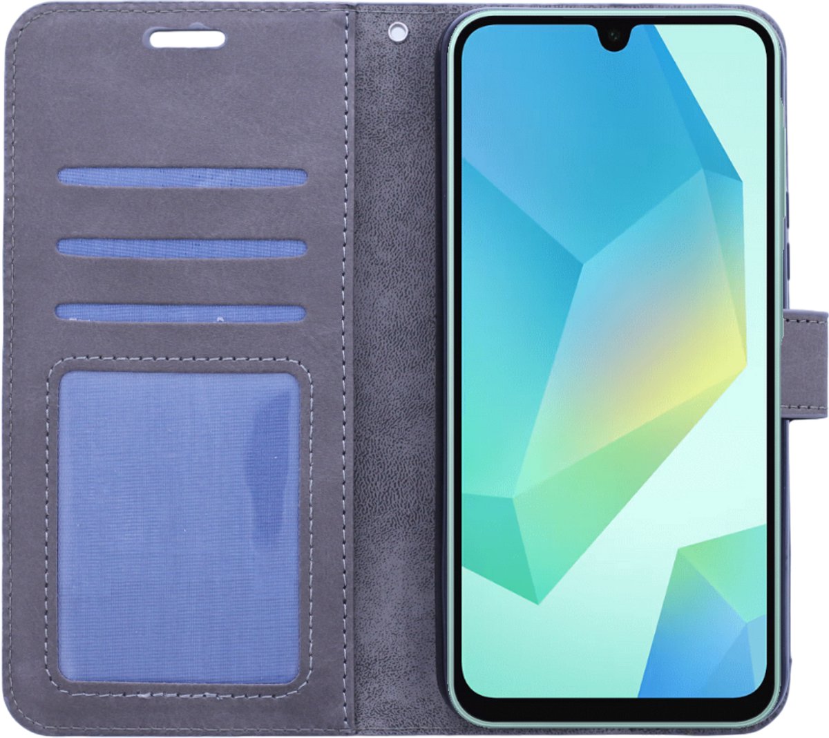 Portemonnee Book Case Hoesje Geschikt voor: Samsung Galaxy A15 - Grijs