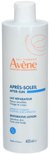 Witte fles Avene After-Sun herstellende lotion, 400 ml, voor gezicht en lichaam.