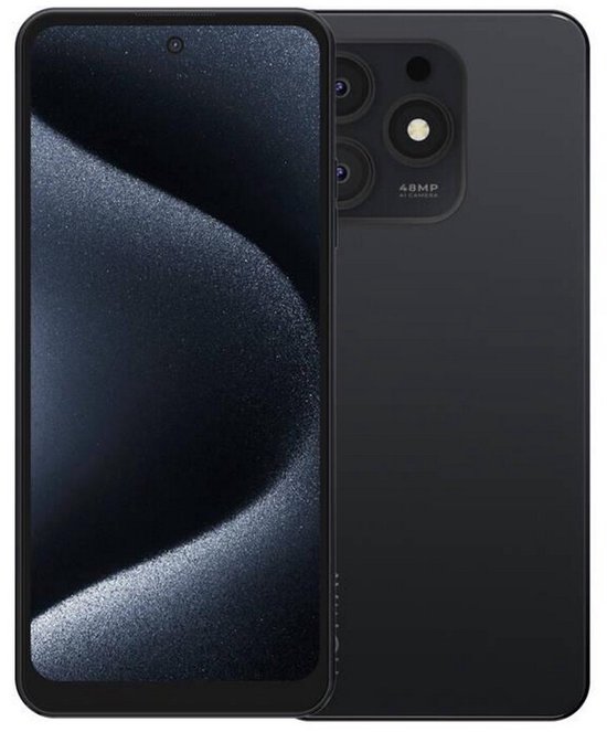CWOWDEFU ontgrendelde smartphone Android 14, S18 mobiele telefoon, 16GB 256GB, 6,58 FHD incell scherm, 48MP 24MP, Dual SIM 4G, Octa-Core, gezichtsherkenning/vingerafdruk/NFC/OTG 2024 zwart