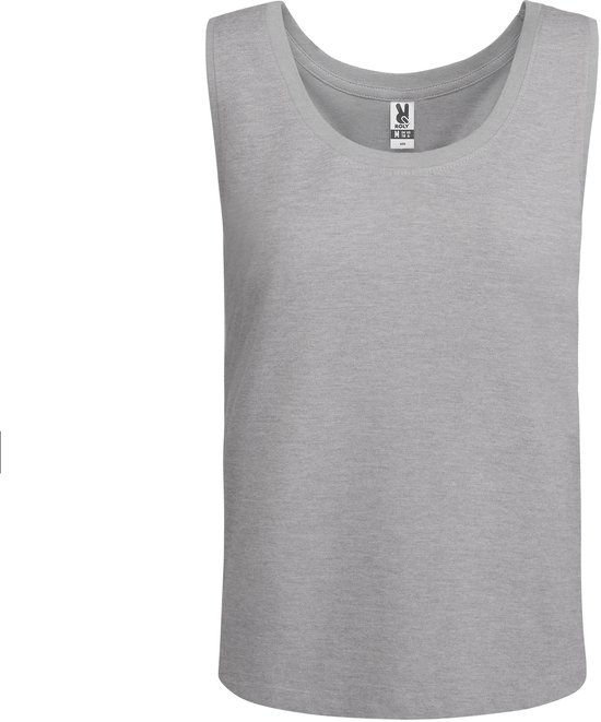 2 Pack Heather Grijs Dames los hemdje met brede bandjes licht getailleerd model Nara maat S