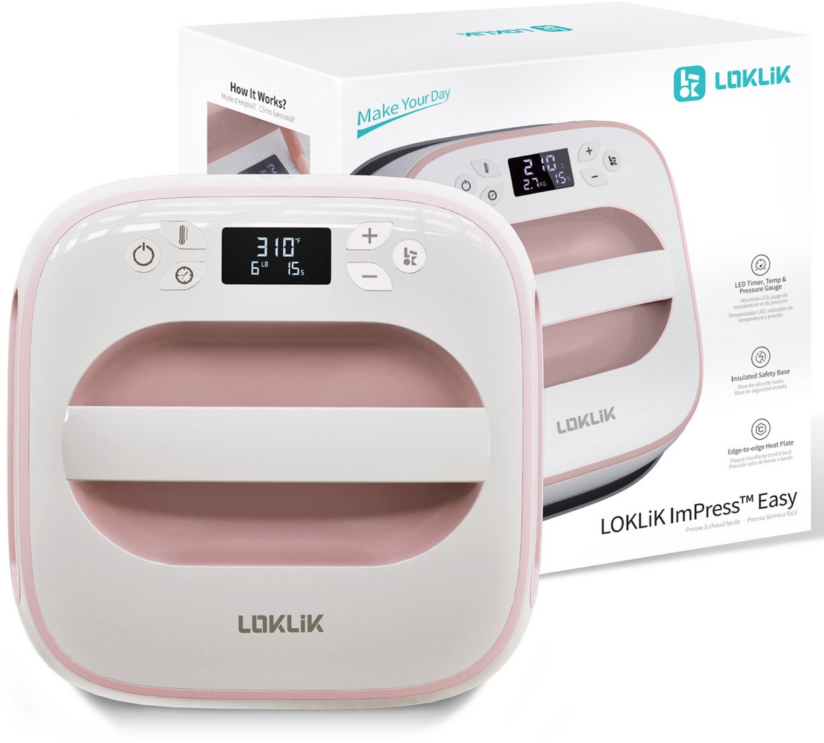 LOKLiK Easy Heat Press - Romance Pink