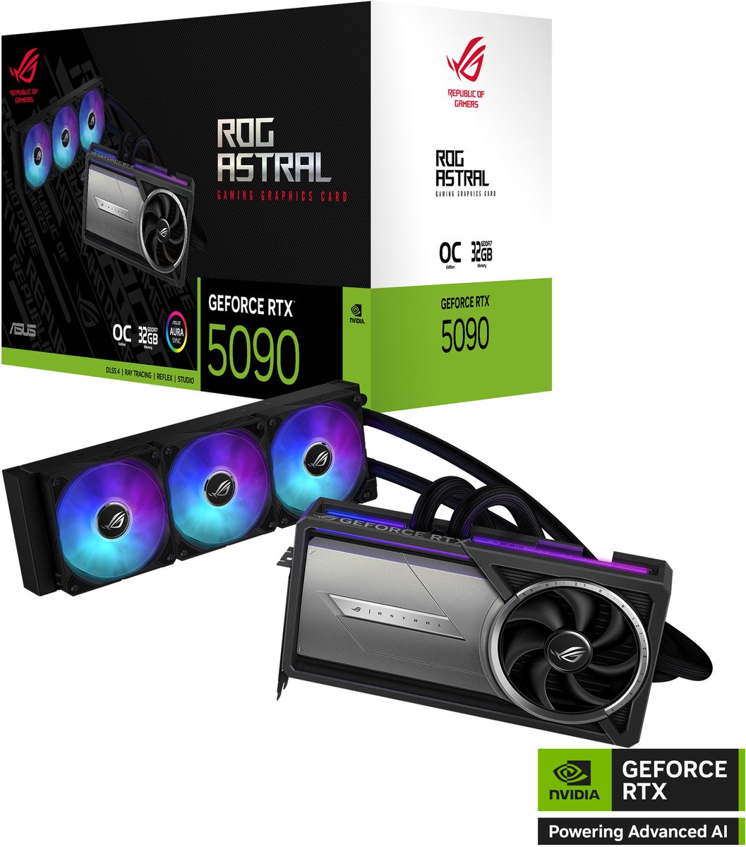 ASUS GeForce RTX 5090 ROG ASTRAL LC GAMING OC Edition grafische kaart