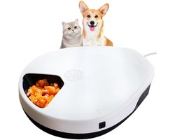 Automatische Voerbak Kat Natvoer - Voederautomaat Kat voor Droog en Natvoer, met Langdurige Koeling Chip 3 Koelmodi, 5 Verse Maaltijden voor Kat en Hond [Energieklasse A+] Image