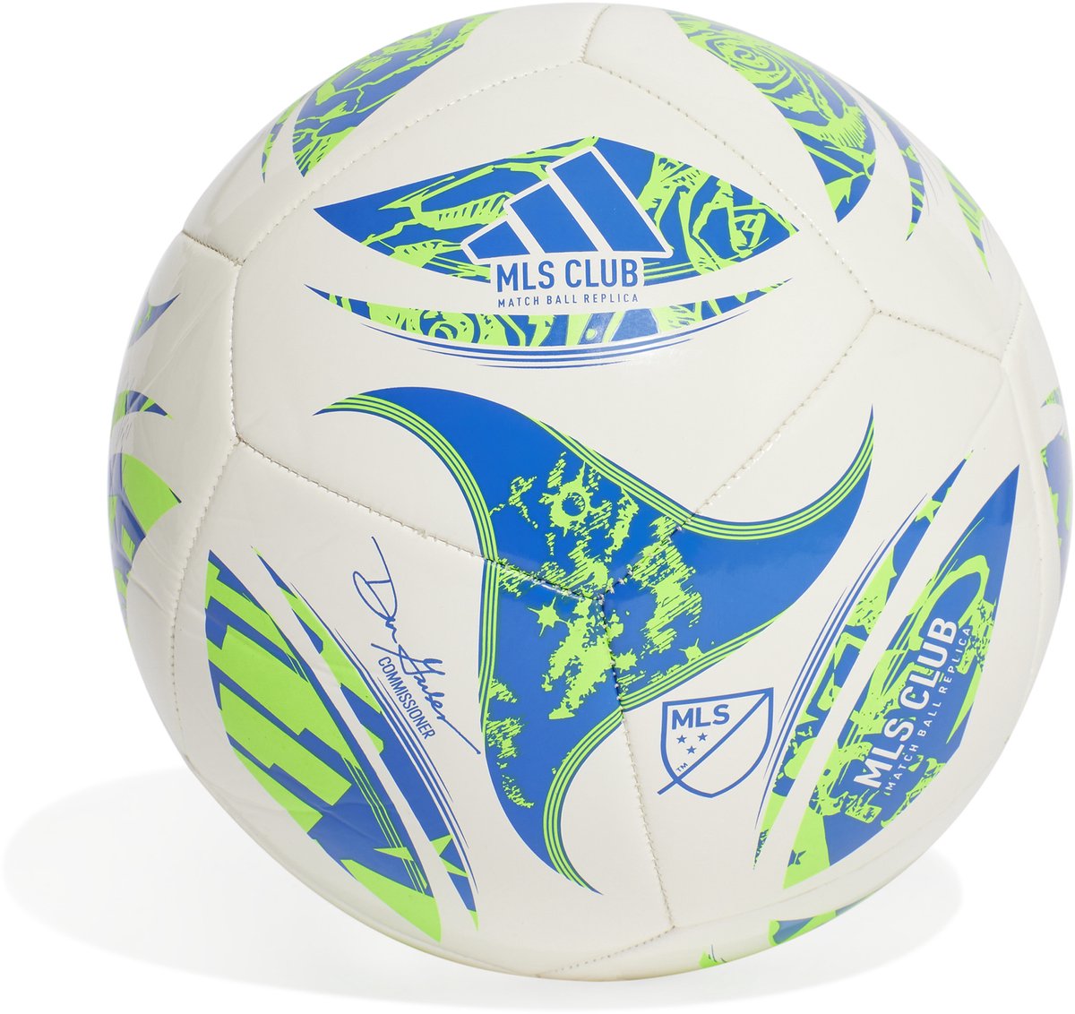 Adidas bal MLS CLB wit/blauw - Maat 4