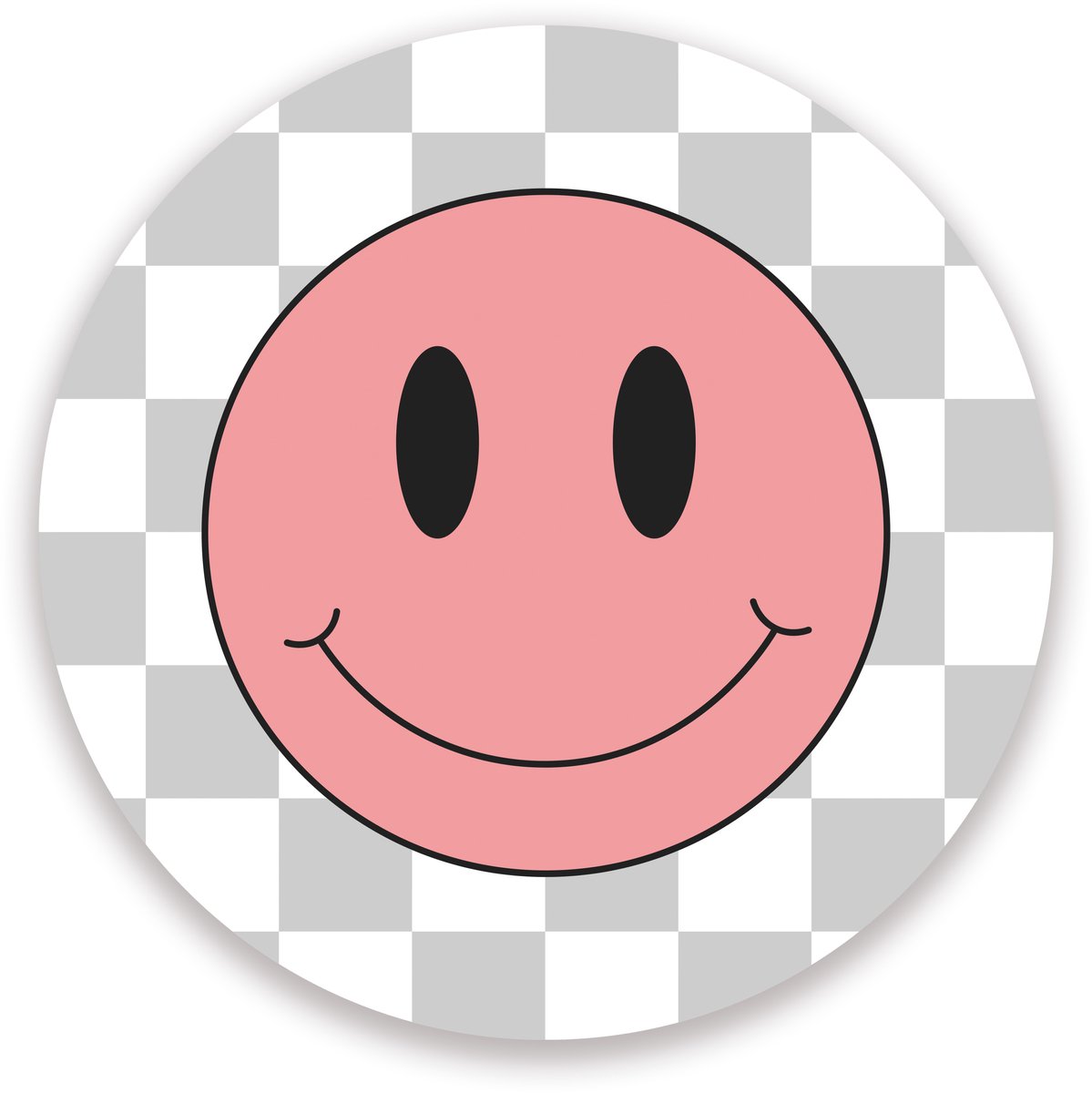 Muurcirkel set - Smiley's - vrolijke muurcirkels - roze muurcirkels - meisjeskamer - Kids-ware - ø 35 cm