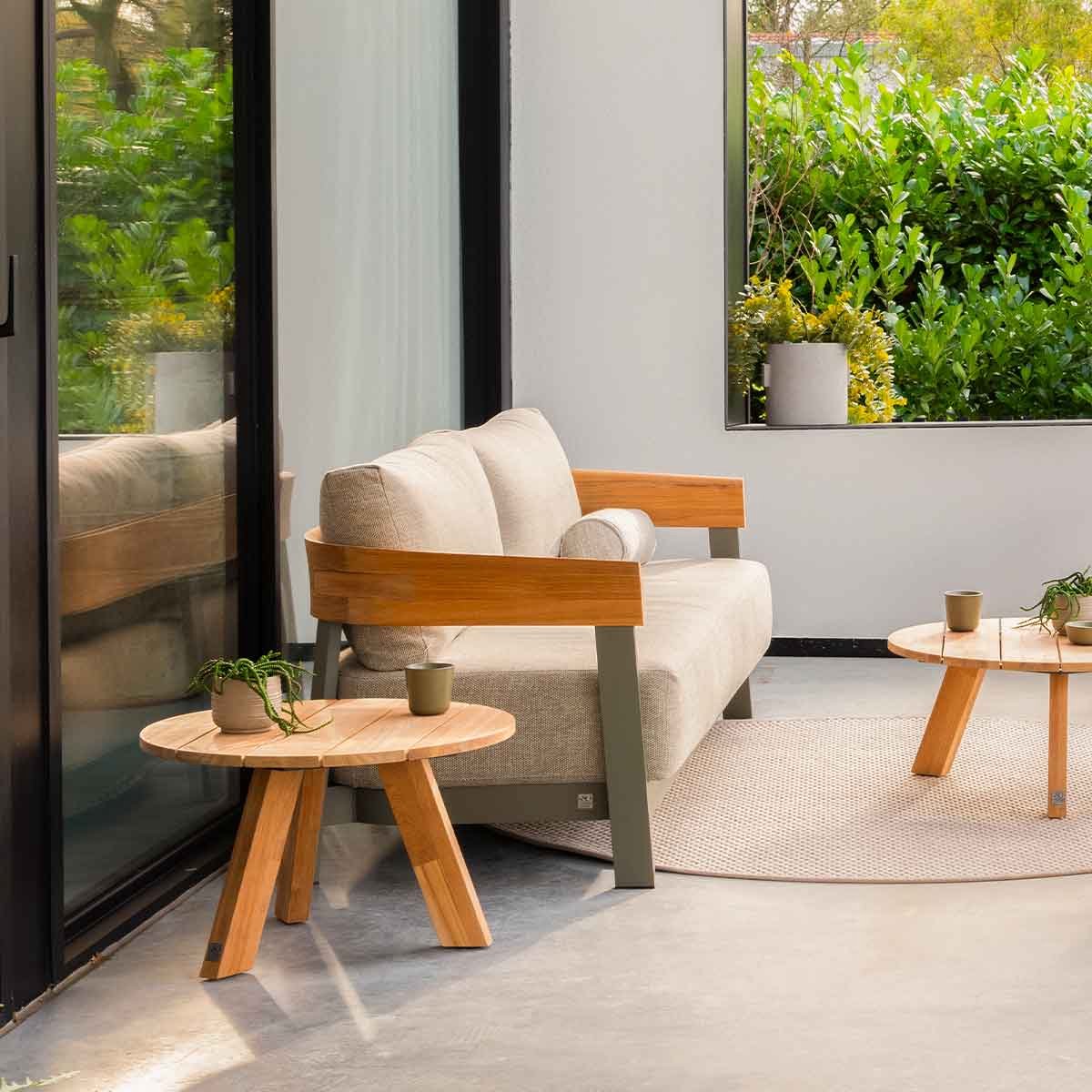 4 Seasons Outdoor Cosmic table basse Ø78 cm - anthracite / teck