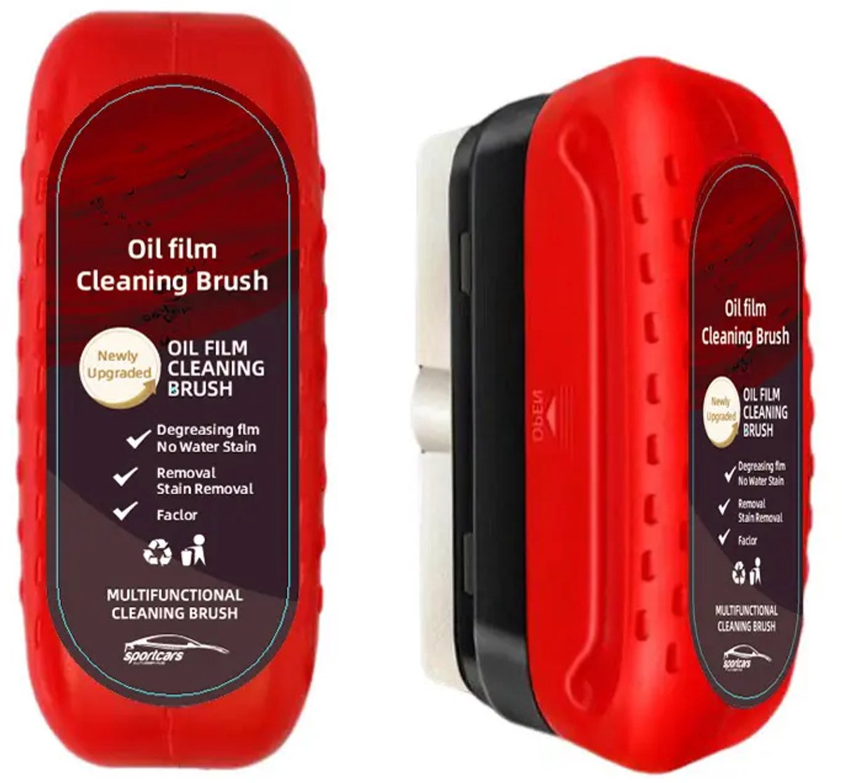 2 stks Automotive oliefilm reinigingsborstel 2.0 met navulling, 2025