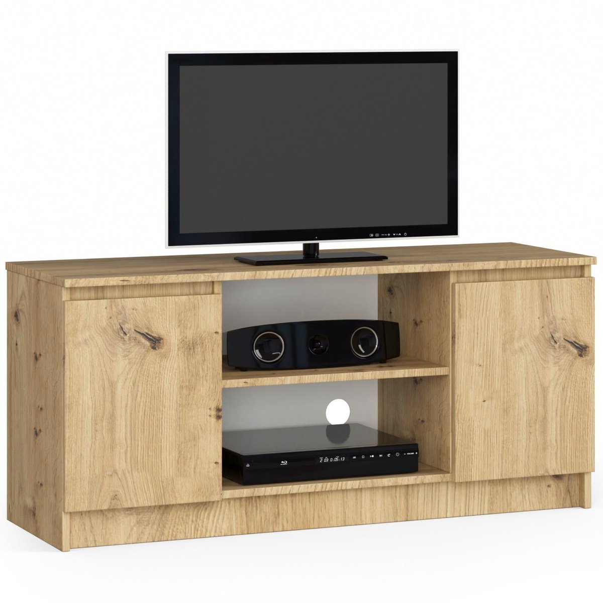 AKORD Furniture Factory OP0LRTV120ART, Eiken, 2 schappen, Mat, 2 deur(en), 400 mm, 1200 mm