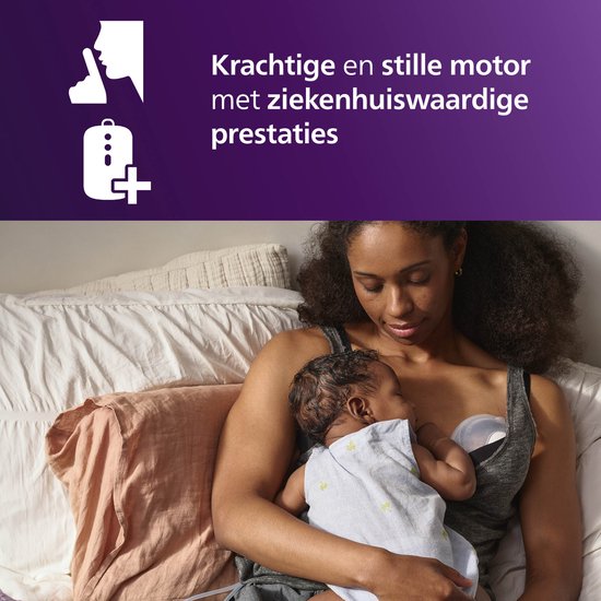Philips Avent - Handsfree Dubbele Elektrische Draagbare Borstkolf - Comfortabel, Stil & Krachtig Motor - Ultralichte Transparante Cups - SCF532/11 van Philips — afbeelding 4