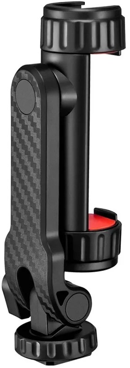 WiseGoods Premium Telefoonhouder Voor Statief - 360º Rotatie Mechanisme - Met Cold Shoe Montage - Foto Accessoires - Zwart