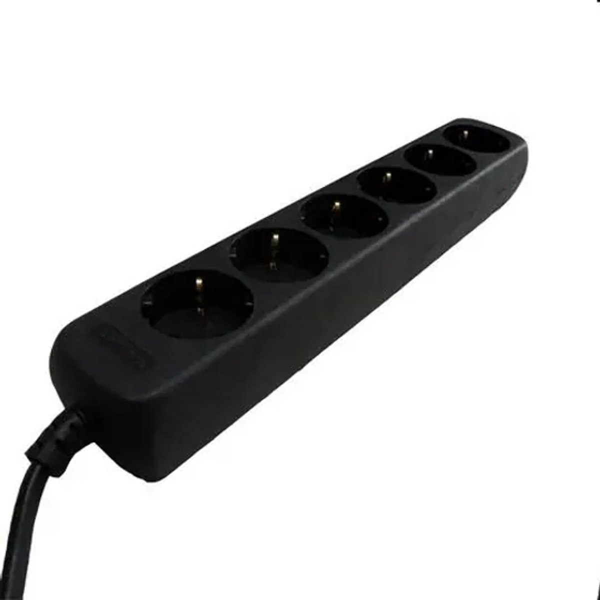 Tafelcontactdoos 6V + RA 3 meter 3x1.5mm2 zwart