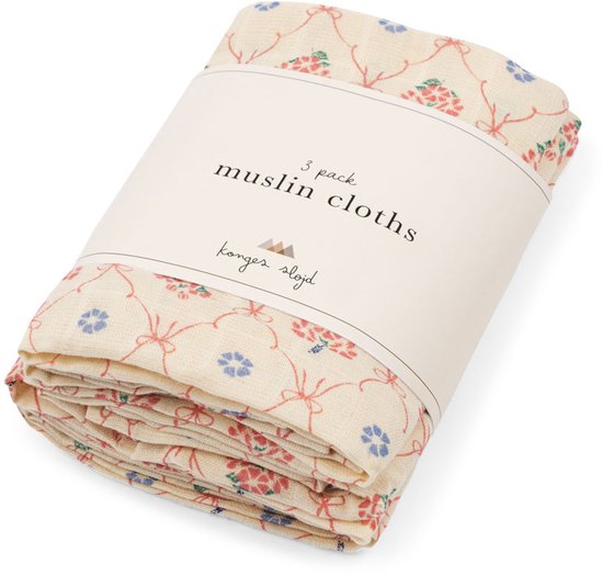 Konges Slojd - Muslin hydrofiel doeken - Fleur Decor- 3Pack