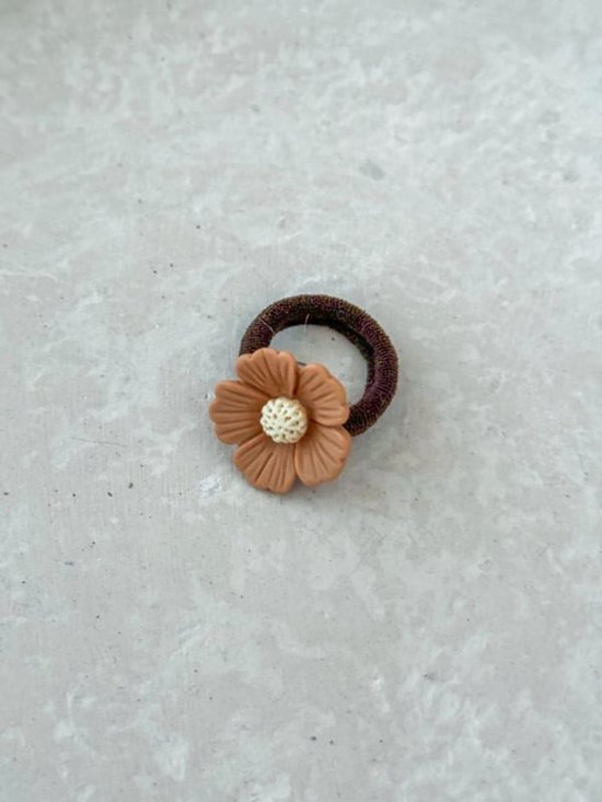 Élastique à cheveux - Fleur marron - Accessoires pour cheveux - Élastique cheveux Filles - Élastiques cheveux Bébé